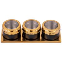 Spice Set With Stand "Black Gold"