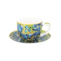 Cup and saucer "Irises"
