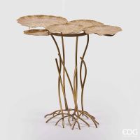 Decorative table "Foglie metal"
