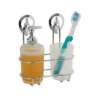Toothbrush cup/soap dispenser set "Artex"