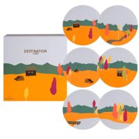 Set of 6 plates "DESTINATION FORE"